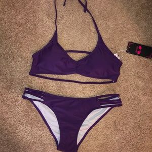 Brand new with tags deep purple 2 piece bikini